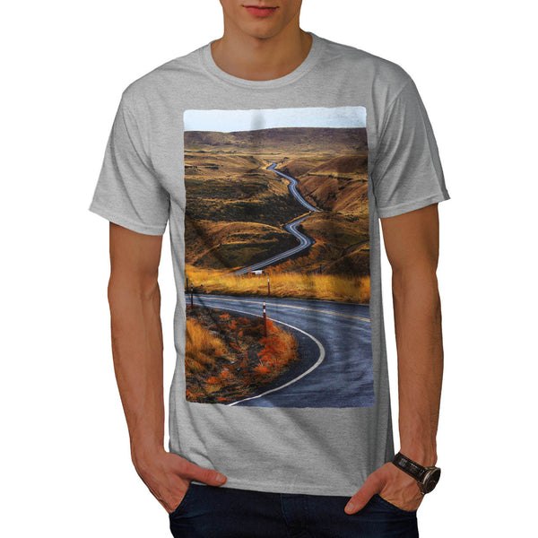 Clear Empty Curvy Way Mens T-Shirt