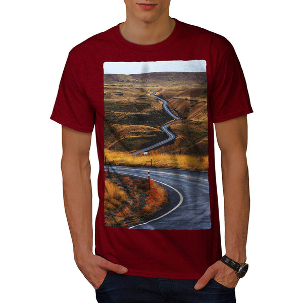 Clear Empty Curvy Way Mens T-Shirt