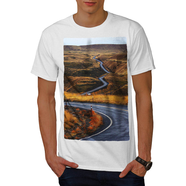 Clear Empty Curvy Way Mens T-Shirt