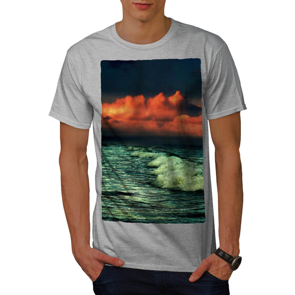 Beach Sea Waves Mens T-Shirt