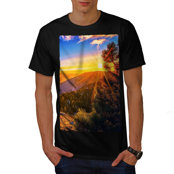 Mountain Sunset Mens T-Shirt