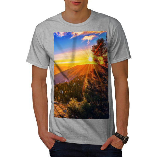 Mountain Sunset Mens T-Shirt