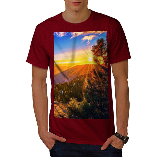 Mountain Sunset Mens T-Shirt