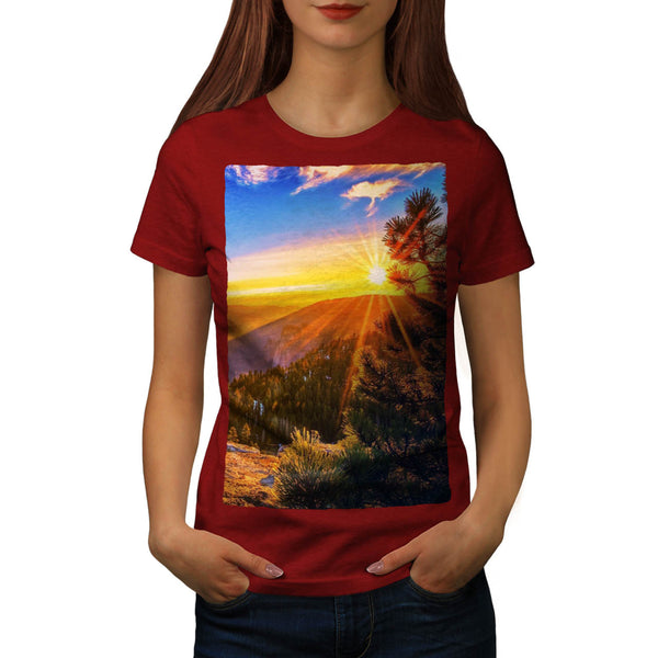 Mountain Sunset Womens T-Shirt