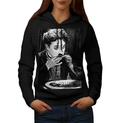 Funny Charlie Chaplin Womens Hoodie