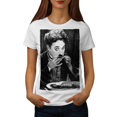 Funny Charlie Chaplin Womens T-Shirt