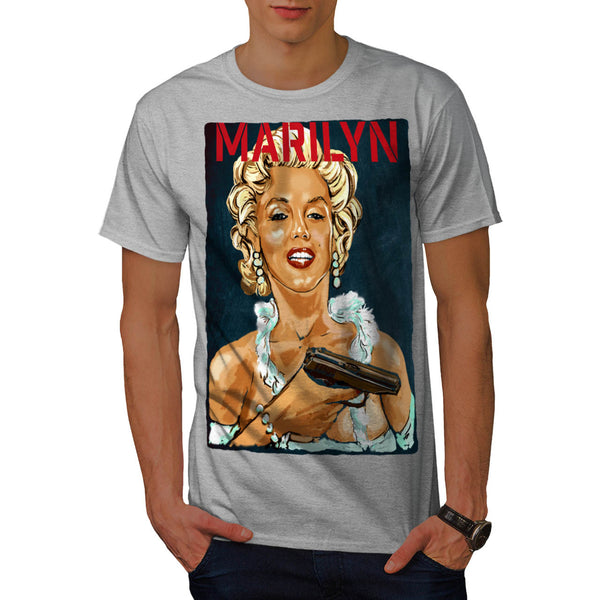 Marilyn Monroe Pistol Mens T-Shirt