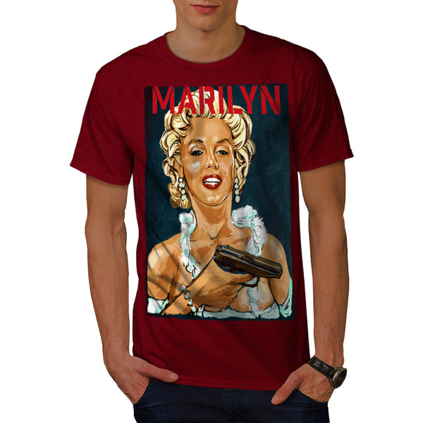Marilyn Monroe Pistol Mens T-Shirt