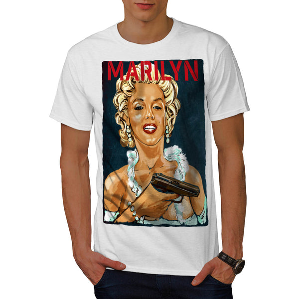 Marilyn Monroe Pistol Mens T-Shirt