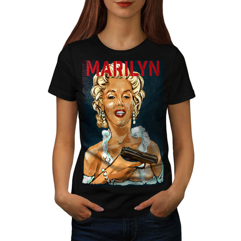Marilyn Monroe Pistol Womens T-Shirt