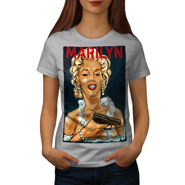 Marilyn Monroe Pistol Womens T-Shirt