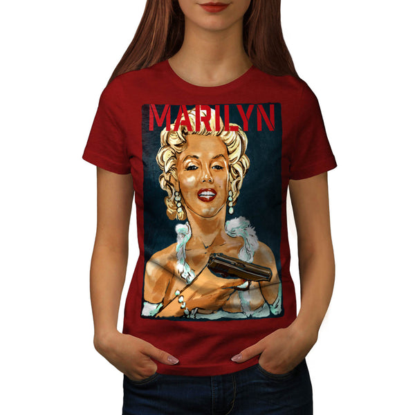 Marilyn Monroe Pistol Womens T-Shirt
