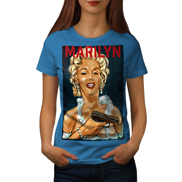 Marilyn Monroe Pistol Womens T-Shirt