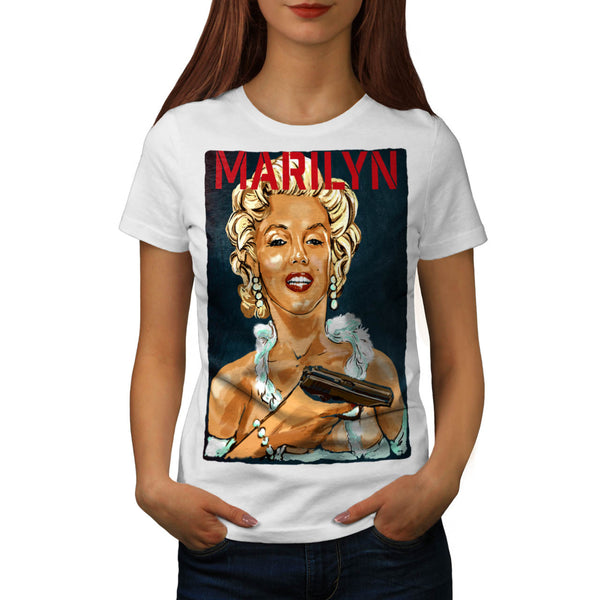Marilyn Monroe Pistol Womens T-Shirt