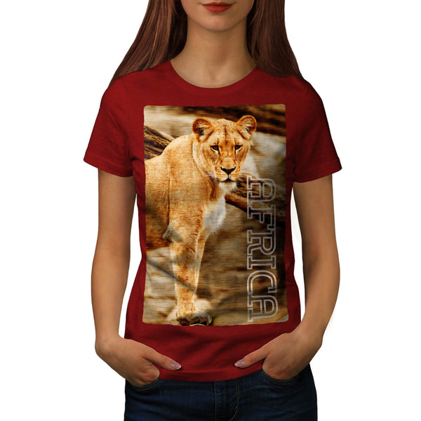 Africa Lion Female Womens T-Shirt