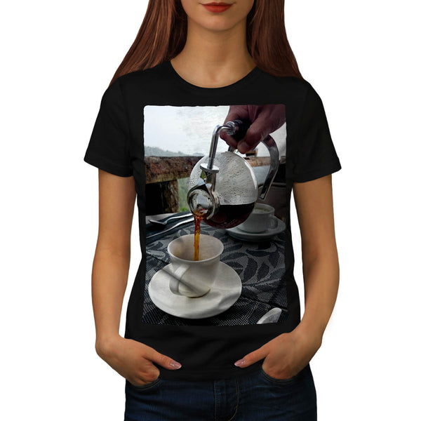 Morning Coffee Womens T-Shirt