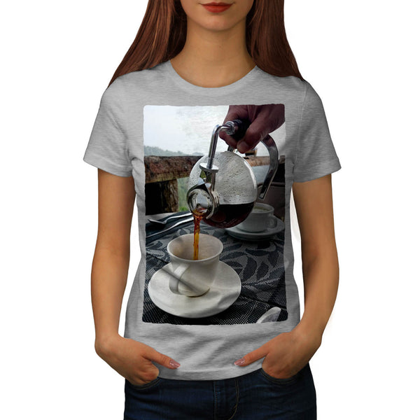 Morning Coffee Womens T-Shirt