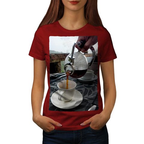 Morning Coffee Womens T-Shirt