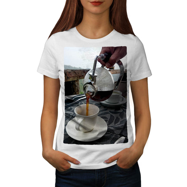 Morning Coffee Womens T-Shirt