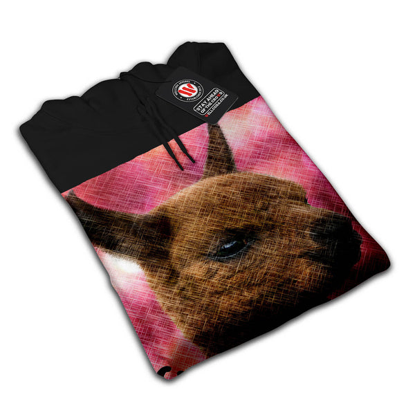 Furry Llama Face Eyes Mens Hoodie