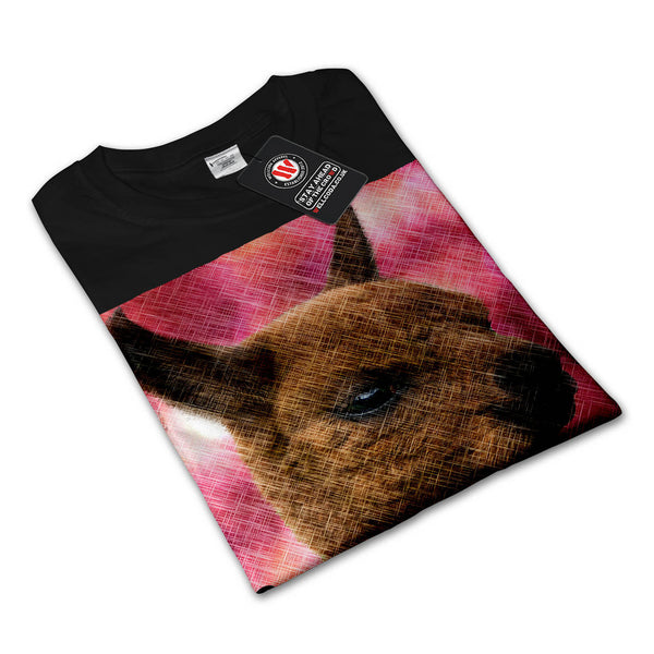 Furry Llama Face Eyes Womens Long Sleeve T-Shirt