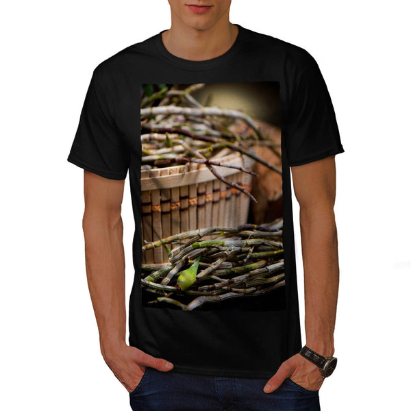 Basket Of Sticks Mens T-Shirt
