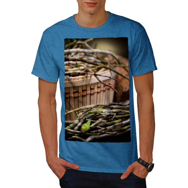 Basket Of Sticks Mens T-Shirt