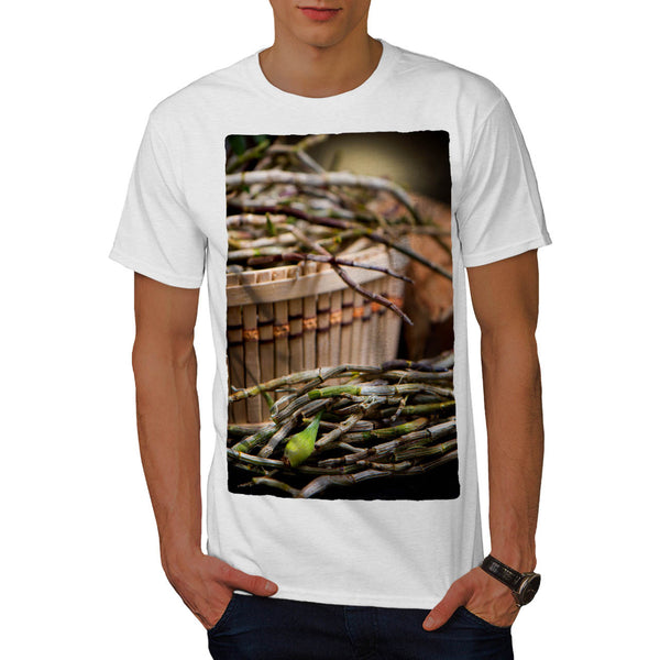 Basket Of Sticks Mens T-Shirt