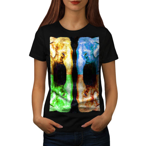 Four Bright Elephants Womens T-Shirt