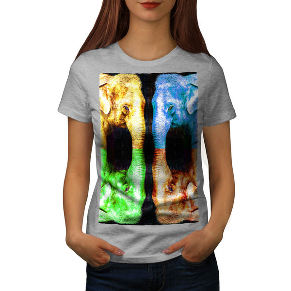 Four Bright Elephants Womens T-Shirt