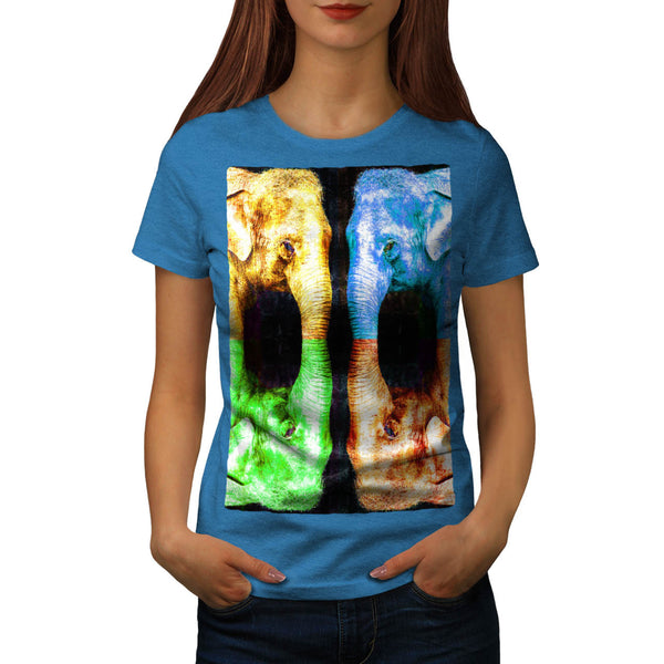 Four Bright Elephants Womens T-Shirt