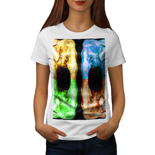 Four Bright Elephants Womens T-Shirt