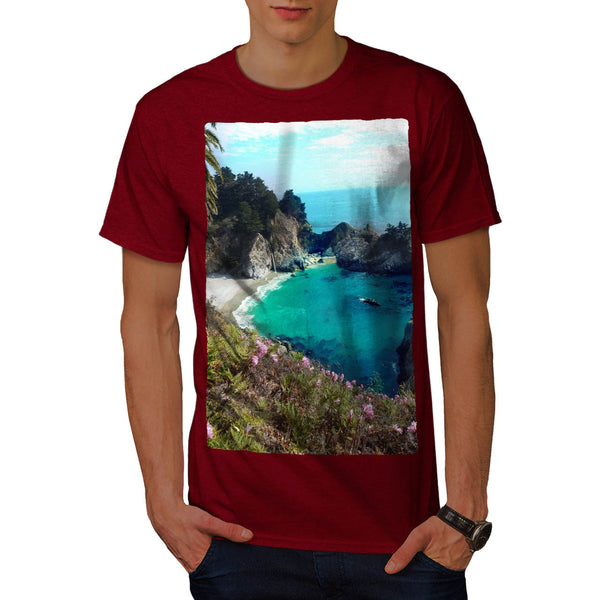 Blue Sky Ocean Bank Mens T-Shirt