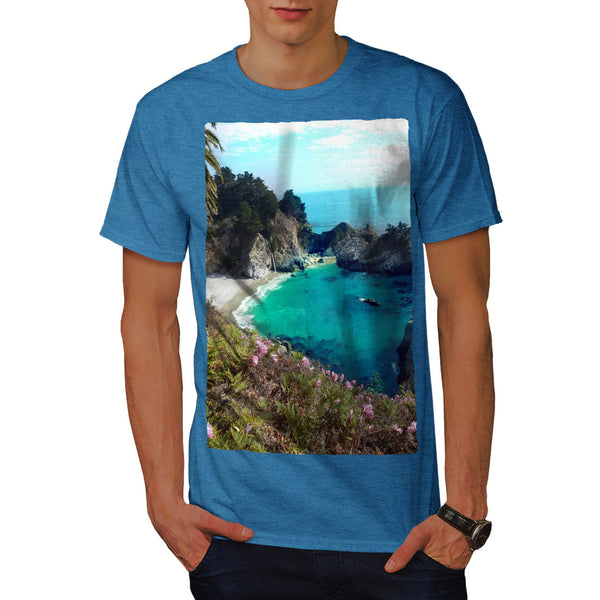 Blue Sky Ocean Bank Mens T-Shirt