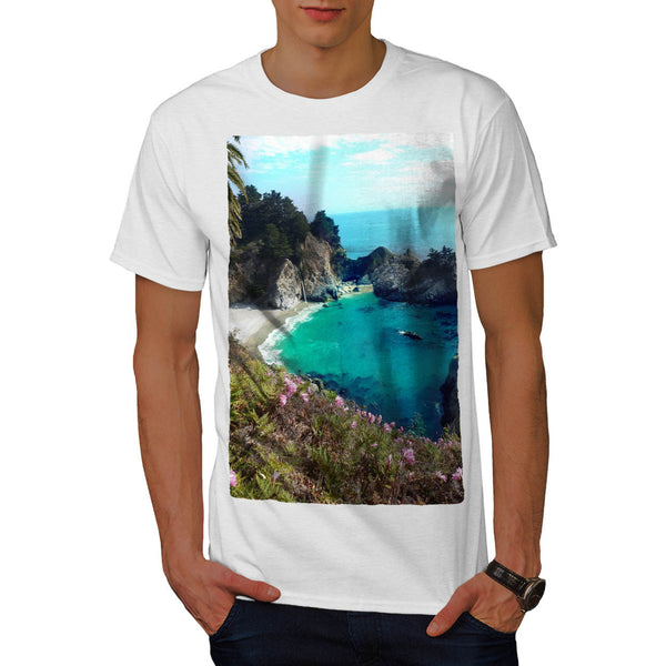 Blue Sky Ocean Bank Mens T-Shirt
