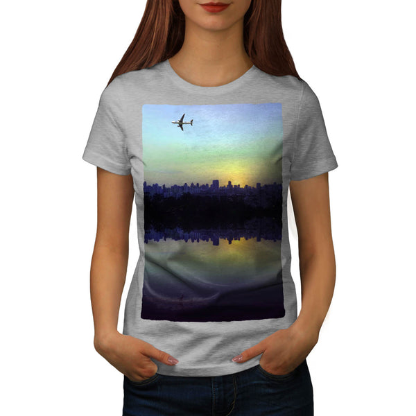 Flying Airplane Womens T-Shirt