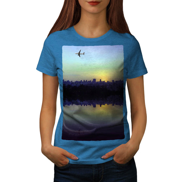 Flying Airplane Womens T-Shirt