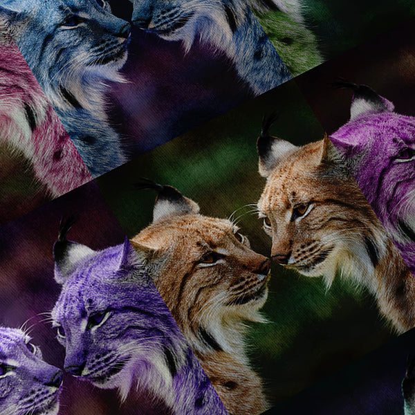 Color Face Of Lynx Cat Mens T-Shirt