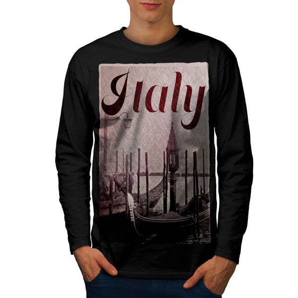 Italy Venice Gondola Mens Long Sleeve T-Shirt