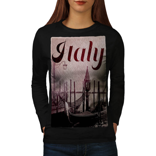 Italy Venice Gondola Womens Long Sleeve T-Shirt
