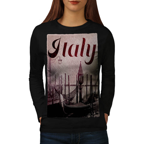 Italy Venice Gondola Womens Long Sleeve T-Shirt
