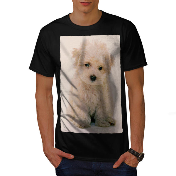 Fluffy White Dog Mens T-Shirt