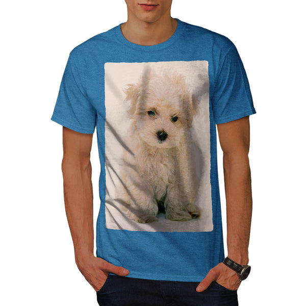 Fluffy White Dog Mens T-Shirt