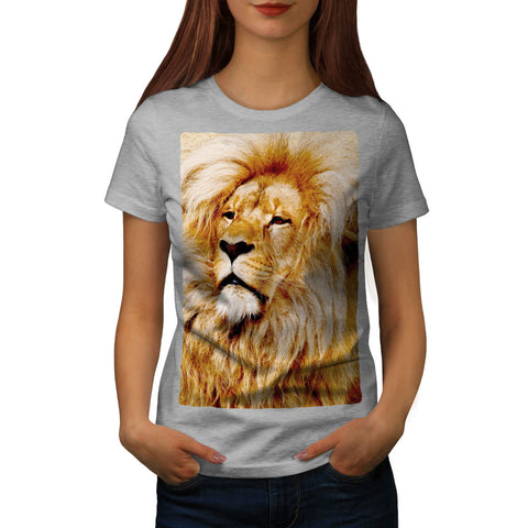 Fluffy Lion Womens T-Shirt