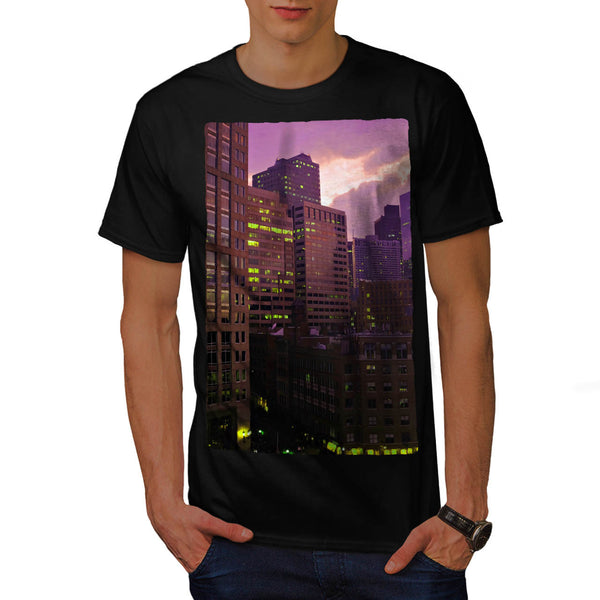 Evening City Life Mens T-Shirt