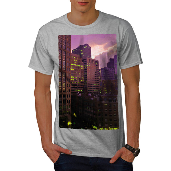 Evening City Life Mens T-Shirt