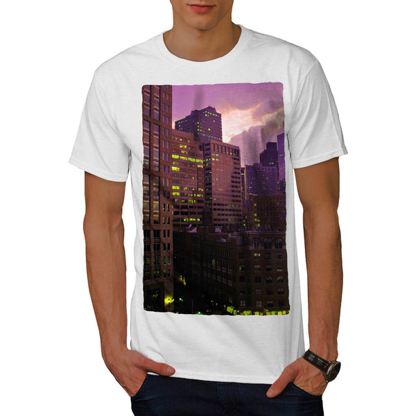 Evening City Life Mens T-Shirt