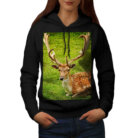 Deer Horns Womens Hoodie