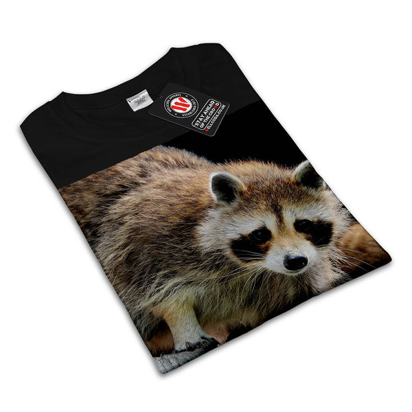 Fluffy Racoon Womens T-Shirt
