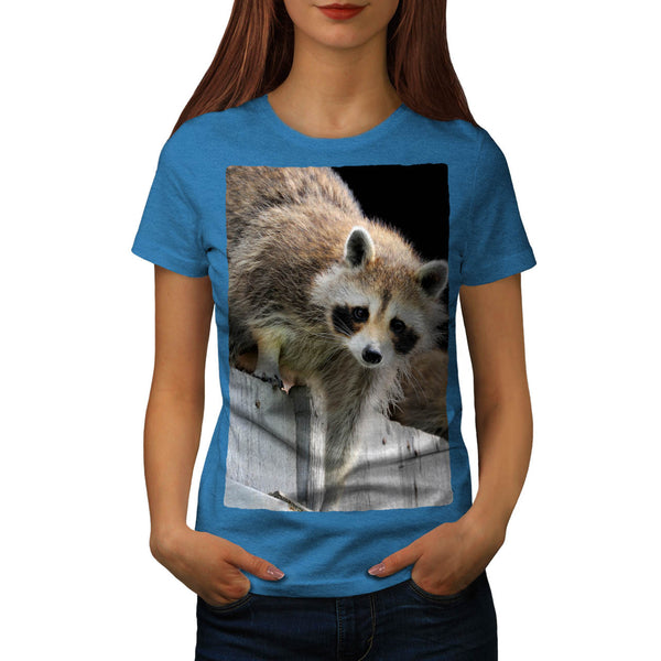 Fluffy Racoon Womens T-Shirt